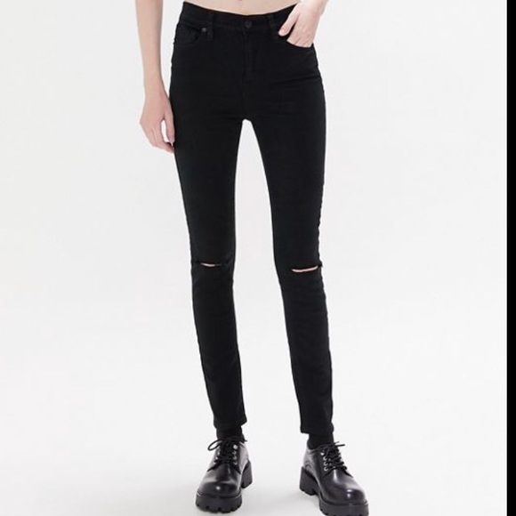 BDG Denim - BDG Black Twig Ripped High-Rise Skinny Jean 24